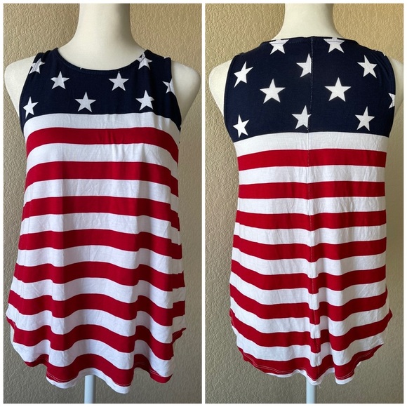 Old Navy Flag Print Sleeveless Top - xs - Picture 1 of 2